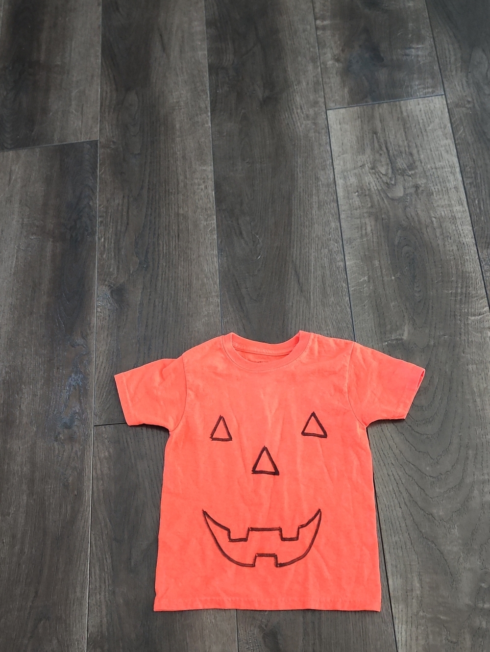 Orange Pumpkin Face Kids Costume T-Shirt